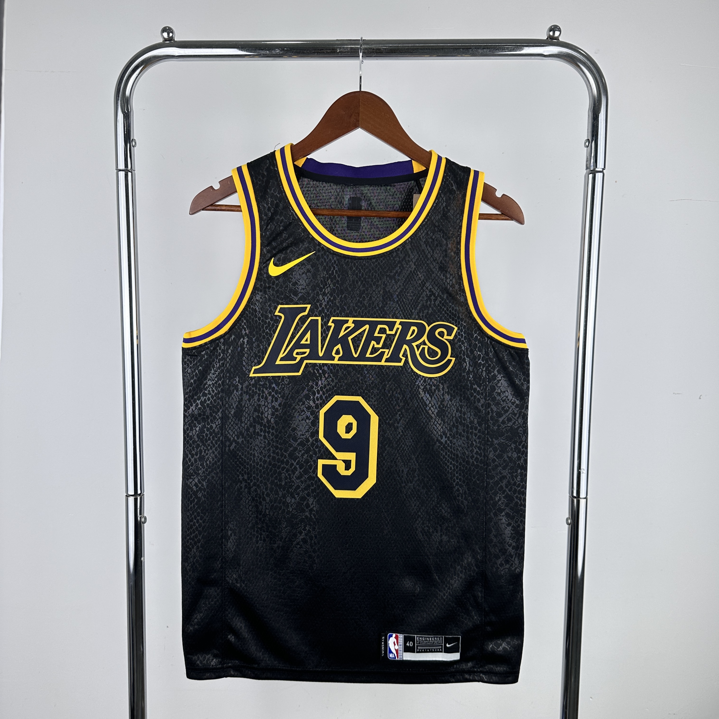 Men Los Angeles Lakers #9 James JR. Stitched black NBA 2024 Jersey->los angeles lakers->NBA Jersey